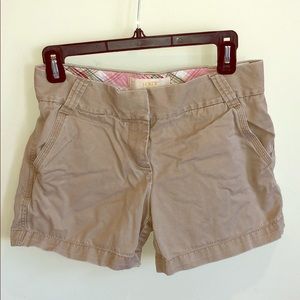 J. Crew 5” chino shorts in khaki